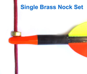 Single-Metal Archery Nock Set on bowstring