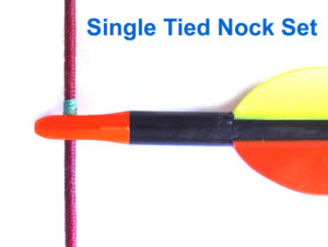 single tied nock set on string