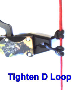archery how to tie d-loop tighten